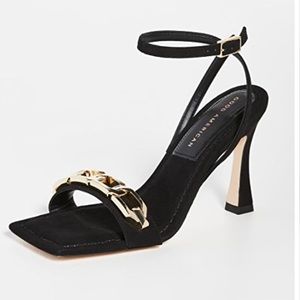 Good American Single Strap Chain Sandals SZ 7.5 NEW
